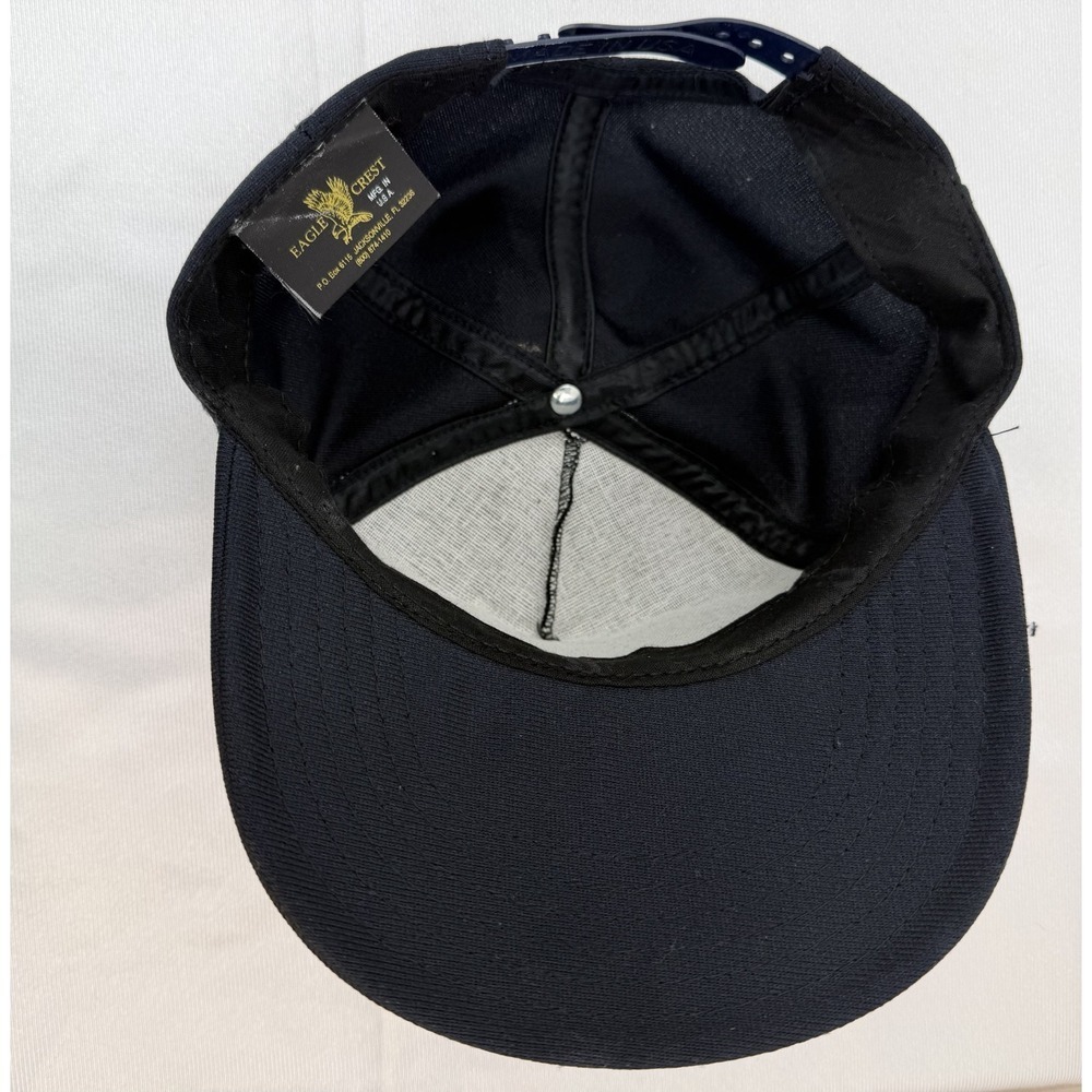 Vintage USS Finback SSN 670 Submarine Snapback Hat Eagle Crest USA Black Navy - Picture 6 of 7